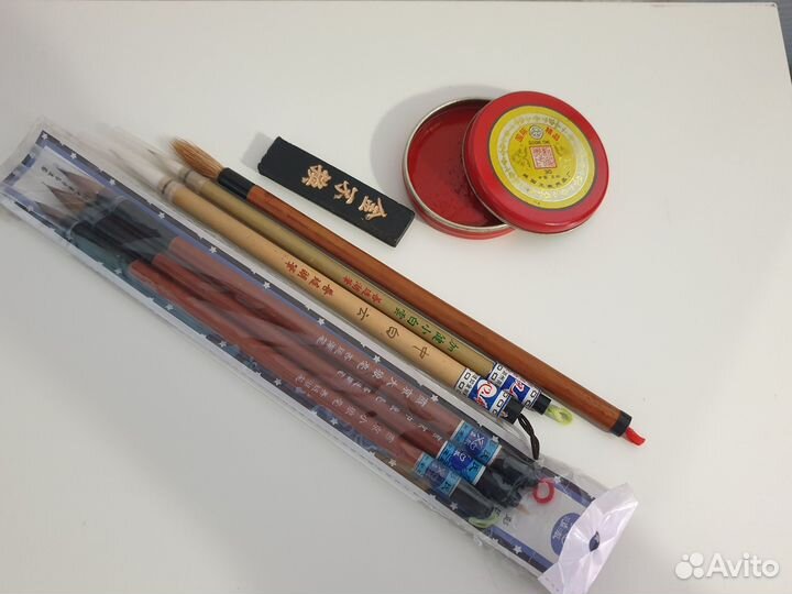 Кисти каллиграфические, тушь китайская