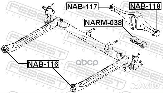 Сайлентблок рычага nissan maxima/cefiro A33 98