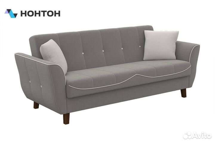 Диван книжка Оникс серый / светло-серый