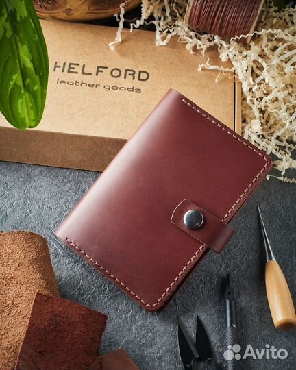 Обложка для автодокументов и паспорта кожаная