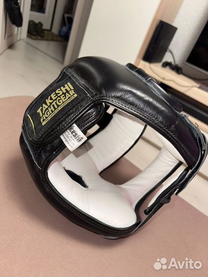 Боксерский шлем с бампером takeshi fight gear