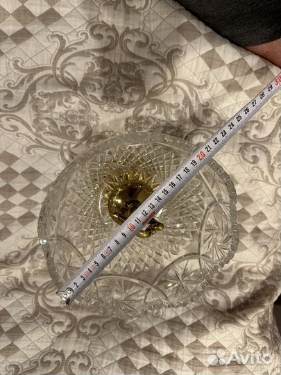 Ваза для Фруктов на ножке хрусталь