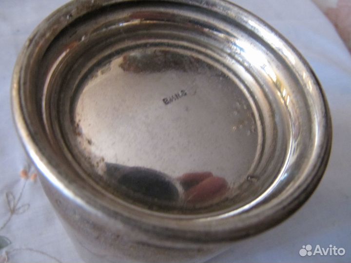 Кружка винтаж. Европа. Посеребрение. Клеймо