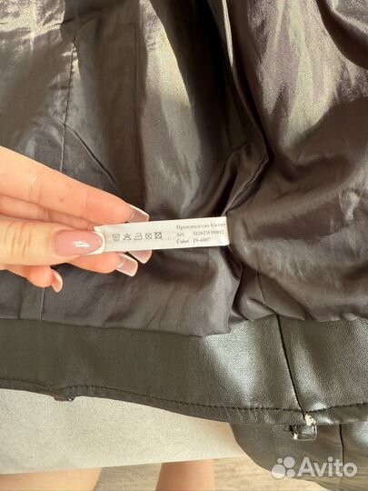 Кожаная куртка косуха женская