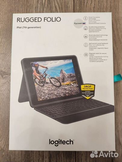 Клавиатура Logitech Rugged Folio для iPad (7-9th)