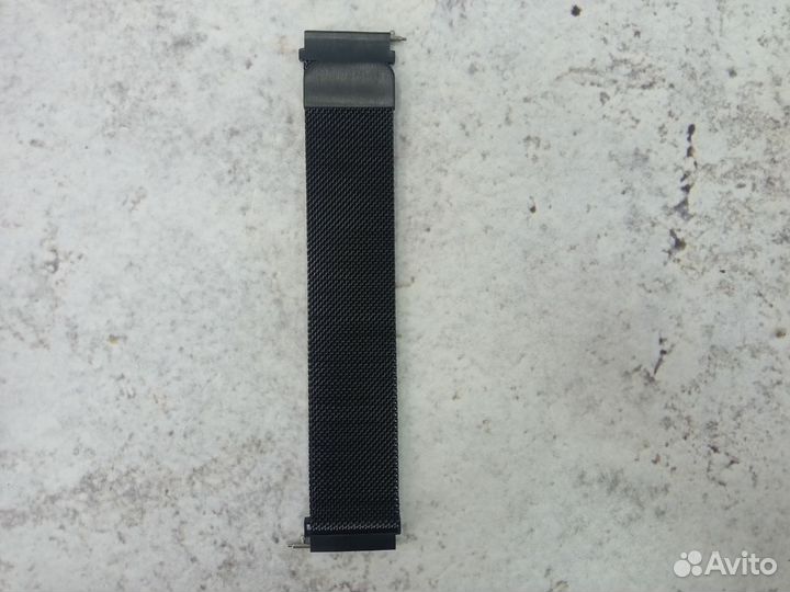 Ремешок миланский металлический 22мм (Black)