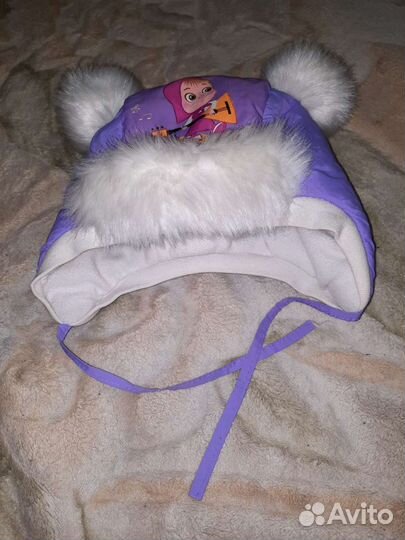 Шапка зимняя для девочки 46 48