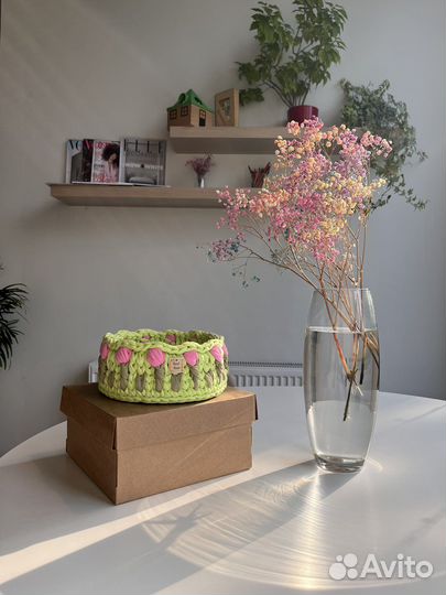 Корзина вязаная