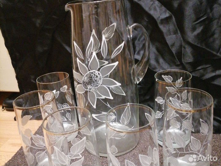 Кувшин чешское стекло СССР