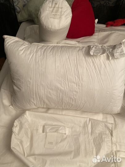 Подушка Zara home 50 на 75 и 60 на 60 перо