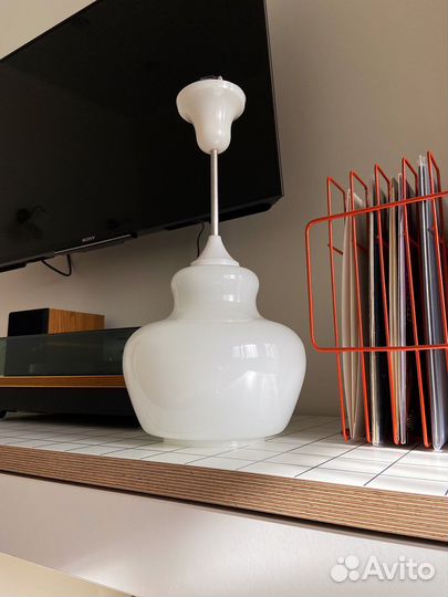 Подвесной светильник винтаж СССР люстра белая