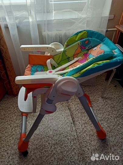 Стульчик для кормления chicco polly 2в1,отл.сост