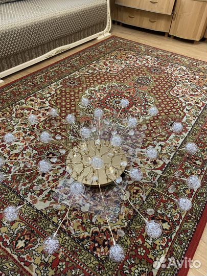 Люстра потолочная,хрусталь стекло