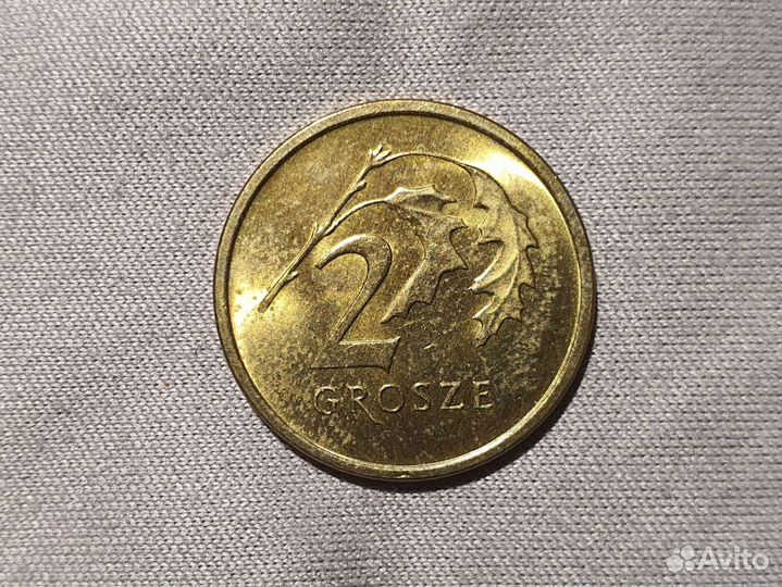 Монета 2 гроша 2020 г. Польша