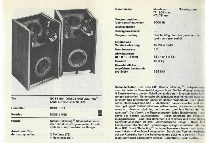 Акустика напольная Bose 601