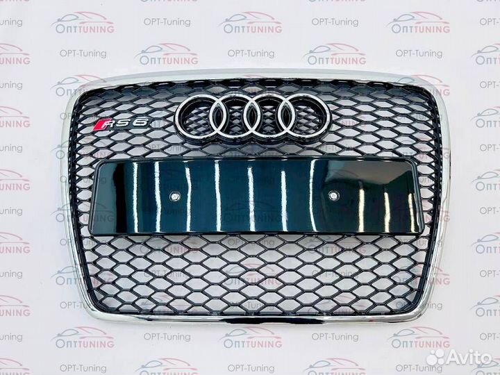 Решетка в стиле RS6 на Audi A6 C6 style 1