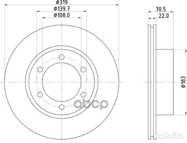 Диск тормозной перед ND1060 nisshinbo