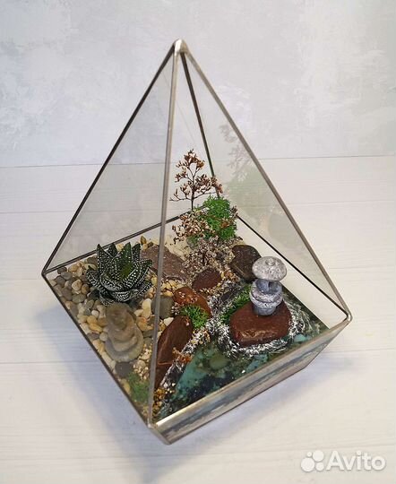 Флорариум, композиции в стекле