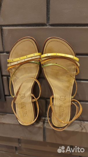 Босоножки тапочки натуральная кожа Cerruti