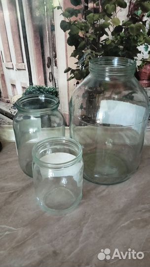 Банки стеклянные 0.5л,0.7л, 1л, 3л