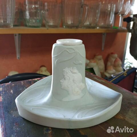 Подсвечник будуар бисквит старинный