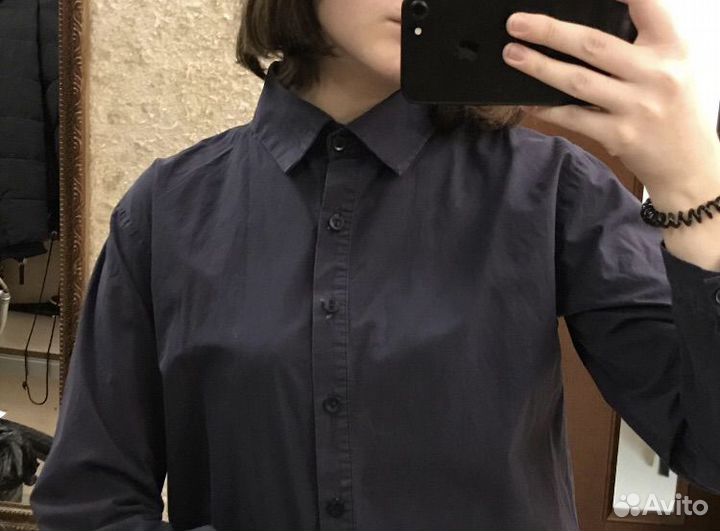 Рубашка синяя для девочки