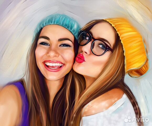 Портрет по фото на холсте под заказ