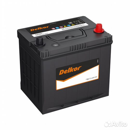Аккумулятор Delkor 65Ач обратная полярность 75D23L