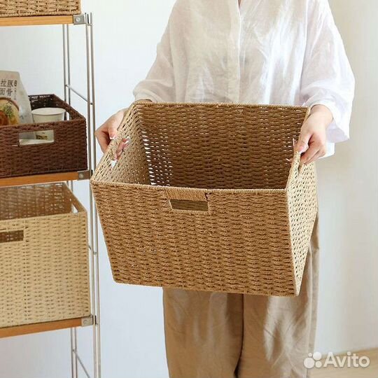Корзина плетеная для хранения из ротанга