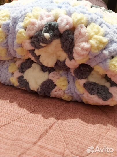 Плед из пряжи softy plus