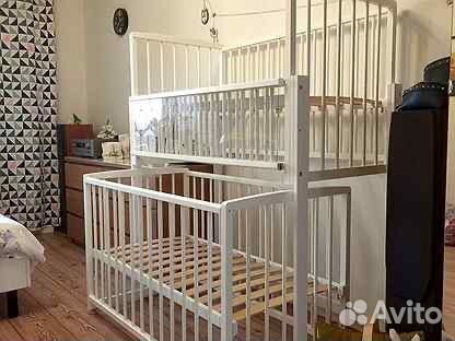 Кроватка детская для погодок двухъярусная