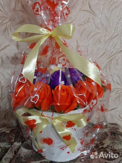 Букет из мыльных цветов