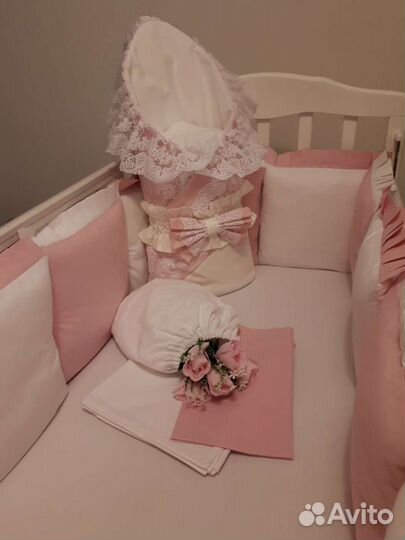 Новые Бортики в кроватку, набор на выписку