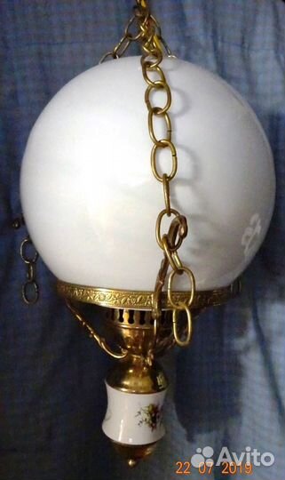 Бронзовая люстра времен СССР