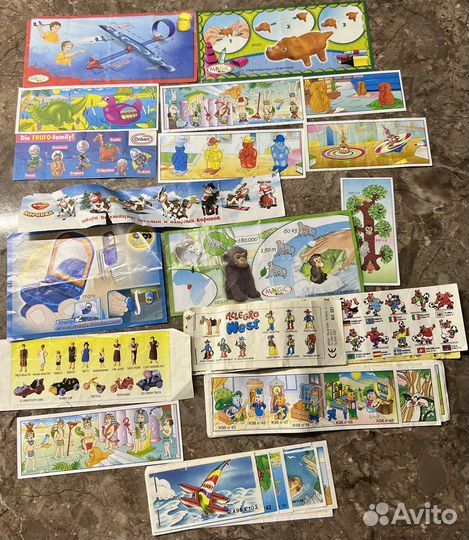 Вкладыши от киндер сюрприза