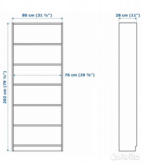 Стеллаж IKEA billy билли оригинал книжный шкаф