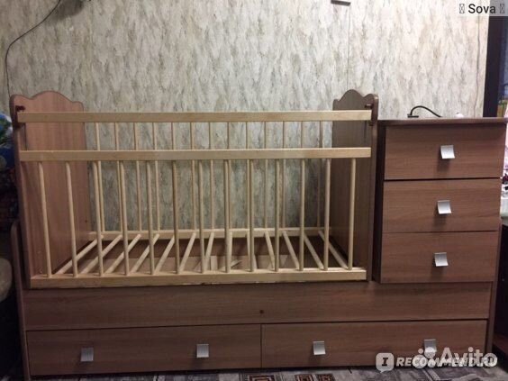 Детская кровать трансформер с маятником