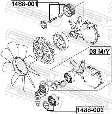 Ролик обводной BMW X5 E53 1999-2006 1488-002