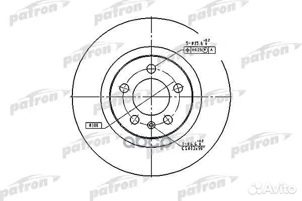 Диск тормозной* 1J0615301M PBD4027 patron