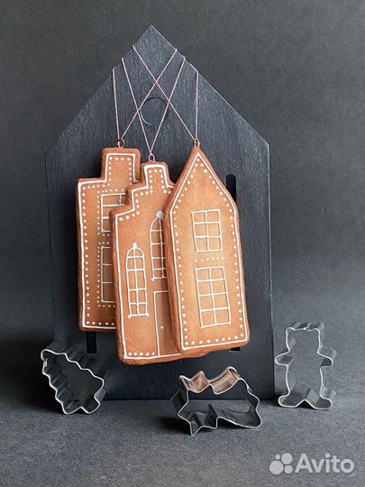 Ватные елочные игрушки Имбирные Пряники