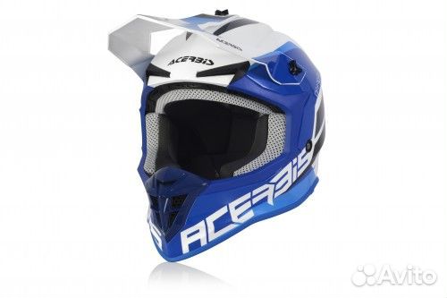 Шлем кроссовый Acerbis linear White/Blue