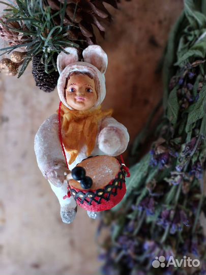 Ватные елочные игрушки