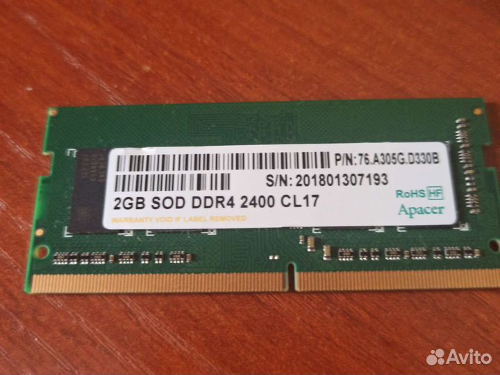 Оперативная память ddr4 2Gb