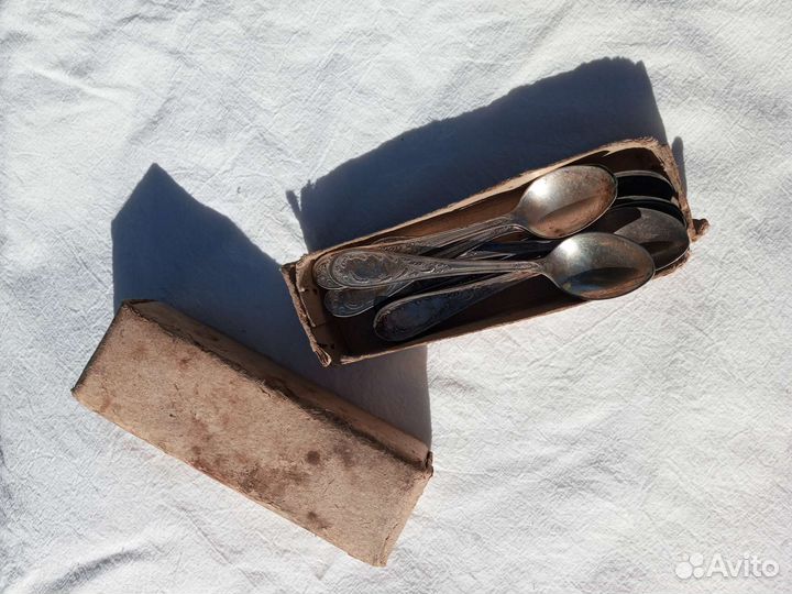 Чайные ложки мельхиор набор 8 шт