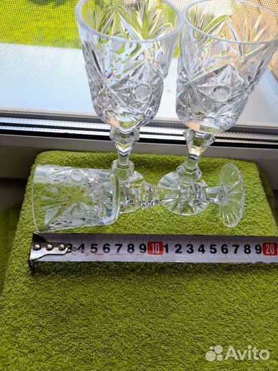 Хрустальные фужеры-рюмки гхз