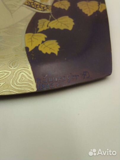 Златоустовская гравюра Девушка у березы СССР