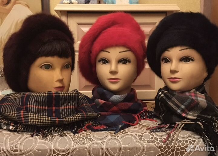 Берет Ангора,пушистый,мягкий и теплый