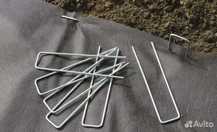 Скоба для крепления садовых мембран, агроспанбонда