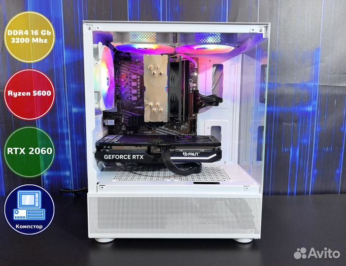 Сборка пк для 2к AMD5600-RTX2060-16DDR4-EKQ916-A520