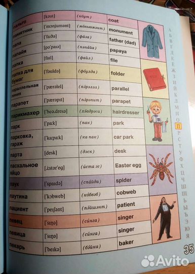 Русско-английский словарик для начальной школы